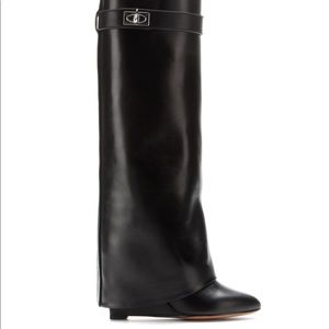 Givenchy Shark Lock Knee-High Luxury Boots